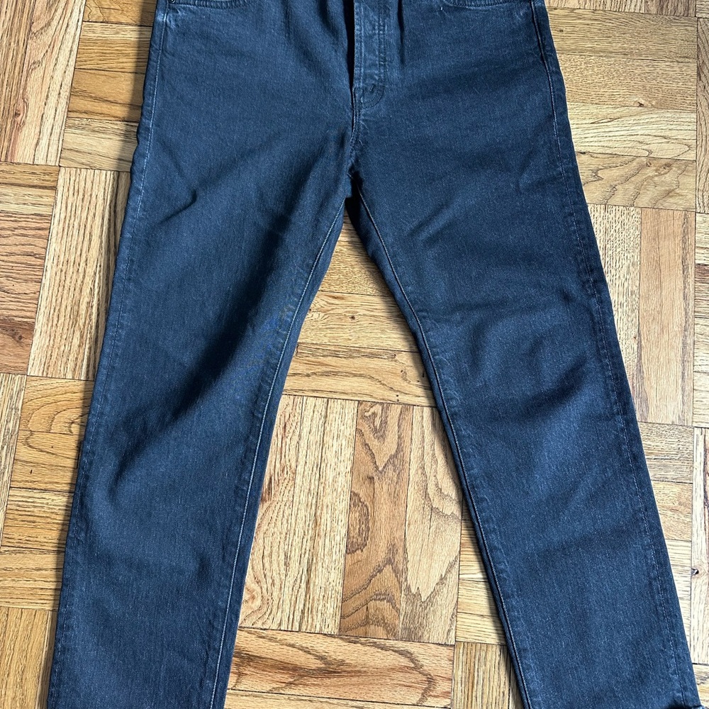Women’s Mother SUPERIOR Scrapper Cuff Ankle Fray Black Jeans